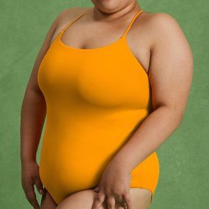 GIRLFRIEND COLLECTIVE Clemente One Piece Swimsuit Spritz Orange